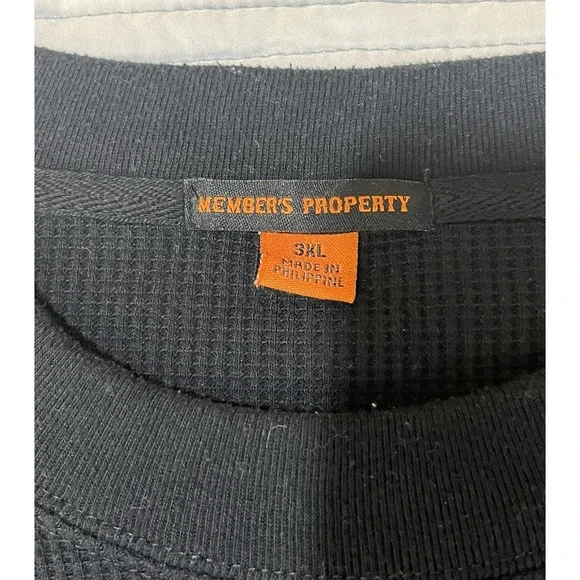 Vtg Members Property Michael Jordan Y2K Waffle Knit Long Sleeve Shirt Mens 3XL - Picture 3 of 12